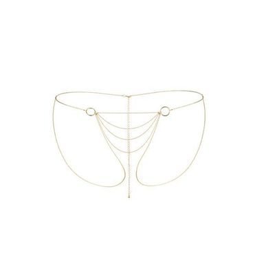 Цепочка-трусики Bijoux Indiscrets Magnifique Bikini Chain – Gold, украшение для тела SO2662 фото