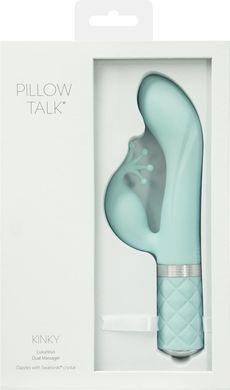 Роскошный вибратор-кролик Pillow Talk - Kinky Teal с кристаллом Сваровски, мощный SO2716 фото