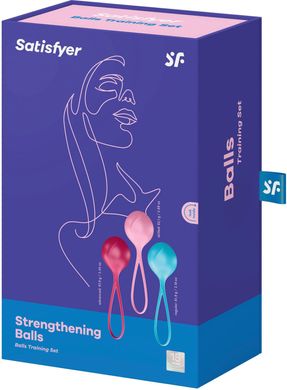 Вагинальные шарики Satisfyer Strengthening Balls (3шт), диаметр 3,8см, масса 62-82-98г, монолитные SO2302 фото