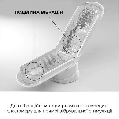 Вібромастурбатор Tenga Flip Zero Electronic Vibration White, змінна інтенсивність, розкладний SO2010 фото