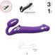 Безремневой страпон с вибрацией Strap-On-Me Vibrating Violet L, диам. 3,7см, пульт ДУ, регулируемый SO3826 фото 2