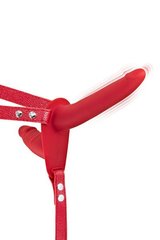 Подвійний страпон з вібрацією Fetish Tentation Vibrating Strap-On with Double Dildo Red SO3752 фото